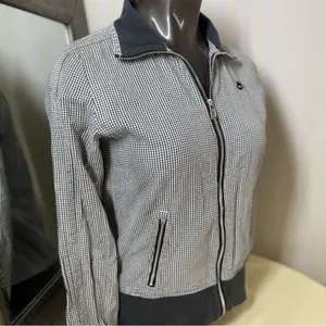 Vintage 90’s Nike Black and White Bomber Jacket with Stand-Up Collar thumbnail 15