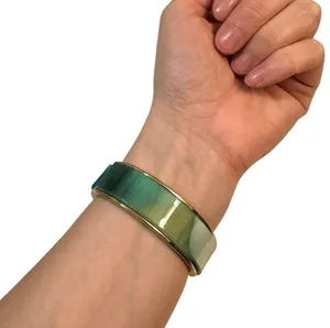 UNIQUE TURQUOISE AND GOLD BRACELET Blue thumbnail 4