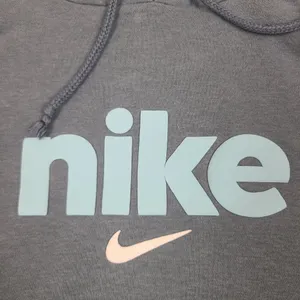 Nike Women's Grayish Blue Pullover Sweatshirt Hoodie Size Small Women's‎ workout thumbnail 2