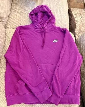 Nike Sportswear Club Fleece Pullover Hoodie Purple thumbnail 1