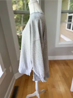 Aerie Heather Gray Oversized Crewneck Tunic Sweatshirt Size Medium thumbnail 2
