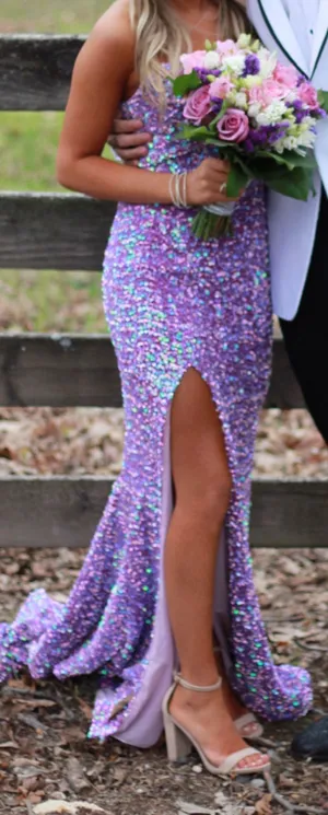 Scarlett Portia purple prom dress thumbnail 1