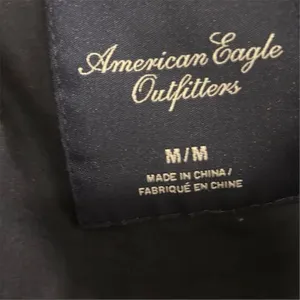 American Eagle Women's‎ Navy Blue Blazer Jacket Size M Button-Front thumbnail 5