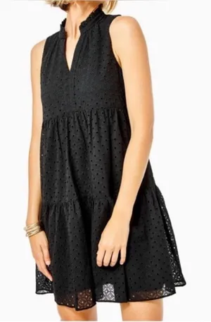 Lilly Pulitzer Black Eyelet Mini Dress thumbnail 1
