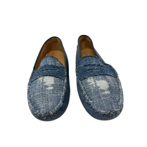 M.Gemi The Pastoso Distressed Denim Penny Driving Loafers Blue Size 35.5 US 5.5 thumbnail 3