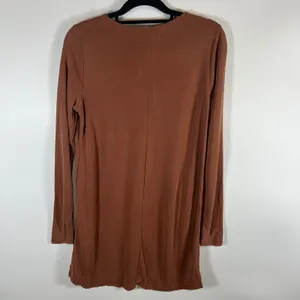 Abercrombie & Fitch Womens Long Sleeve‎ Pocket Tee Terracotta Brown Tunic Top M thumbnail 7