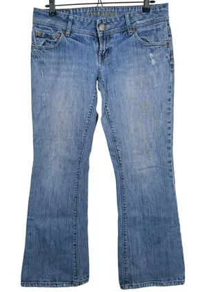 Vintage Y2K American Eagle Artist Bootcut Jeans Size 6 Blue Low Rise 90s Grunge thumbnail 1