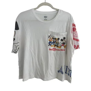 Disney Parks 50th Vault Collection Mickey Friends Oversized Pocket Tee L thumbnail 1