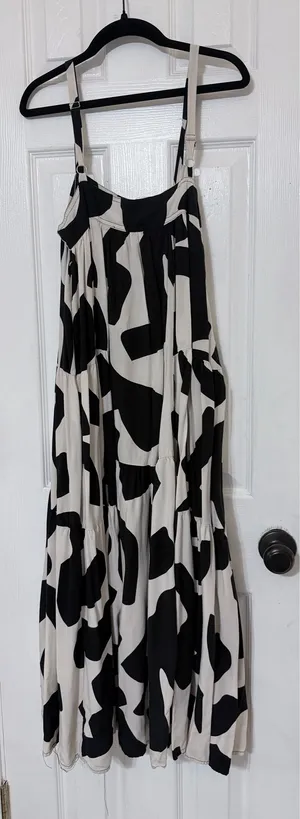 Abstract Pattern Tiered Midi Dress thumbnail 5