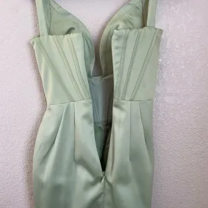 HOUSE OF CB FAYE PISTACHIO SATIN CORSET MIDI DRESS NWOT size‎ XS thumbnail 13