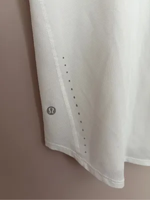 Lululemon High-Neck Running and Training T-Shirt White thumbnail 6