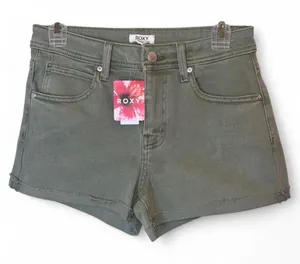 Roxy Sage Green Denim‎ Cutoff Shorts NWT Size 5 Raw Hem | NWT thumbnail 1