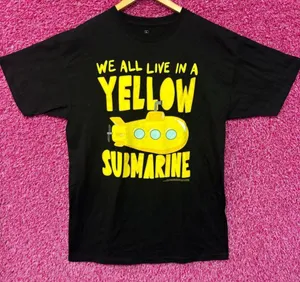The Beatles We All Live In A Yellow Submarine rock Tshirt size large thumbnail 1
