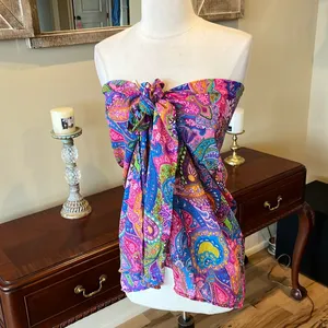 Beach Coverup Wrap Swim New Womens XS S M L Sarong Colorful thumbnail 5