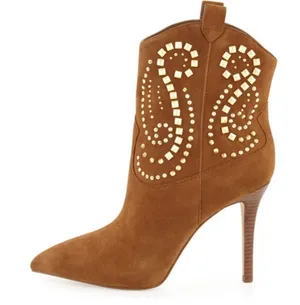 Michael Kors Reena Studded Caramel Ankle Boots Size 8 thumbnail 1