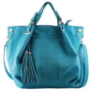 NWT Yoki Teal Vegan Leather Tassel 2-Way Slouchy Shoulder Bag thumbnail 1