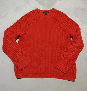 Lauren ralph lauren orange Crewneck Sweater cotton medium thumbnail 1