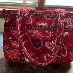 Vera Bradley Mesa Red medium shoulder tote bag thumbnail 6