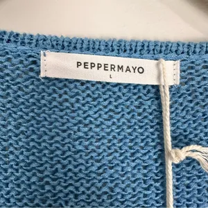 Peppermayo Capri Glow Knit Longline Vest Top Azure Blue Lrg NWT Festival Spring thumbnail 11