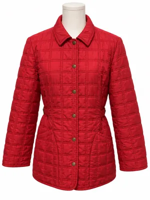 Brooks Brothers Women’s Size 8 Red Quilted Plaid Lined Barn Jacket Coat thumbnail 1