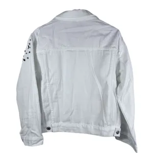 NWT Women’s White Jean Jacket Embellished Western Trucker‎ - Small thumbnail 8