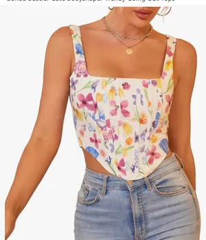Amazon Floral Corset Top thumbnail 3
