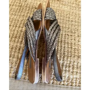 Calico Metallic Woven Leather Slingback Sandals Women’s Size (укажи свой) Square thumbnail 4