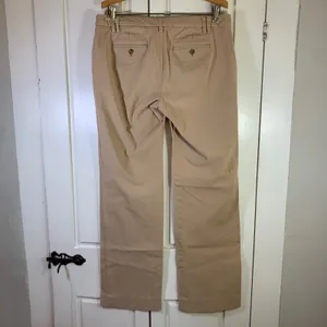 GAP Womens Khaki Tan Straight Leg Stretch‎ Chino Pants 8 Long Low Rise VTG thumbnail 2