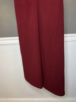 Halter Dress Womens Small Red Cross Front Sleeveless Wide Leg Formal Evening thumbnail 10