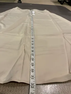 Zara A-line Beige Satin Midi Skirt. Size S thumbnail 5