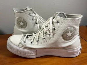 Converse Chuck Taylor All Star High Lift Platform Sneaker Shoe‎ Off White W9 thumbnail 1