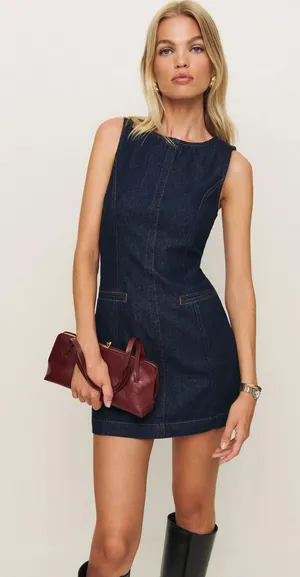 Reformation Citron Denim Mini Dress thumbnail 1