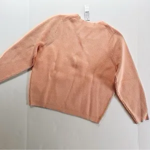 NEW J.Crew Women’s Sweater Ribbed Stretch Crewneck Sweater Salmon Color Size XXS thumbnail 5