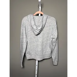 Abercrombie & Fitch Floral Logo Crop Hoodie Gray Heather S Soft‎ Girl Athleisure thumbnail 6