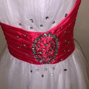 May Queen Couture white short ball gown formal dress thumbnail 4