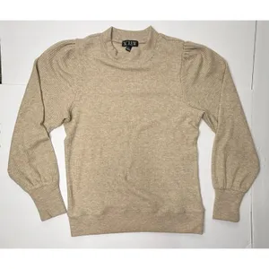 J.Crew Ribbed Crewneck Puff Long Sleeve Sweater Womens Size S‎ Brushed Tan New thumbnail 8