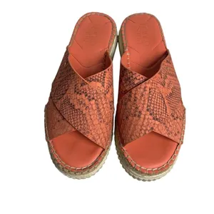 Franco Sarto Women's Orange‎ Snakeskin Platform Sandals Size 8 thumbnail 5