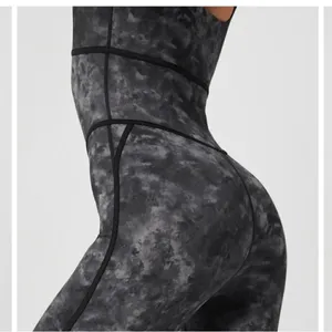 Fabletics NWT Frame PowerHold Black Patterned Jumpsuit Size XS Active Leggings thumbnail 3