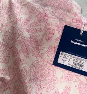 Roller Rabbit x Target Sketched Floral Pointelle Tank Top & Shorts Pajama Set in Pink size XXL thumbnail 4
