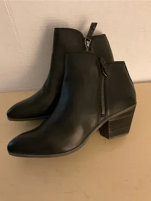 Frye women black leather Chelsea Judith heel boots US 10 thumbnail 6
