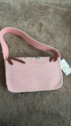 Beaded NYC Bag Pink thumbnail 2