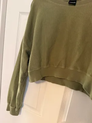 Mono B Cropped Sweatshirt Green thumbnail 2
