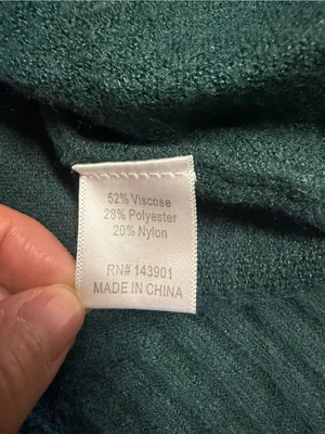 Coco + Carmen Cozy Women's Turtleneck Sweater Tunic in Forest Green Size Small thumbnail 4