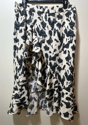 SHEIN Animal Print High Low Skirt thumbnail 1