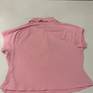 Skims 2X New Vintage Collared Cropped T-Shirt Color Pink thumbnail 3