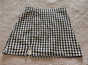 Small•American Eagle•Classic• Navy and White Gingham Skirt thumbnail 1