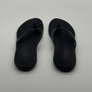 OluKai Ho'opio Black White Striped Flip Flop Sandals Womens 7 thumbnail 8
