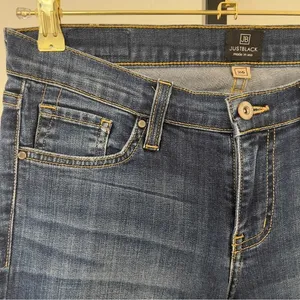 Just Black Distressed Skinny Jeans Womens 26 Blue Mid Rise Stretch Denim Casual thumbnail 5