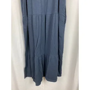 Natural Life Navy Blue Cotton Tiered Maxi Dress Sz.M thumbnail 4