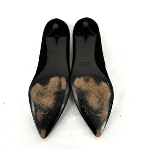 Coach Monroe Black Suede Kitten Heels Crystal Bow Pumps Women's Size 9 thumbnail 7